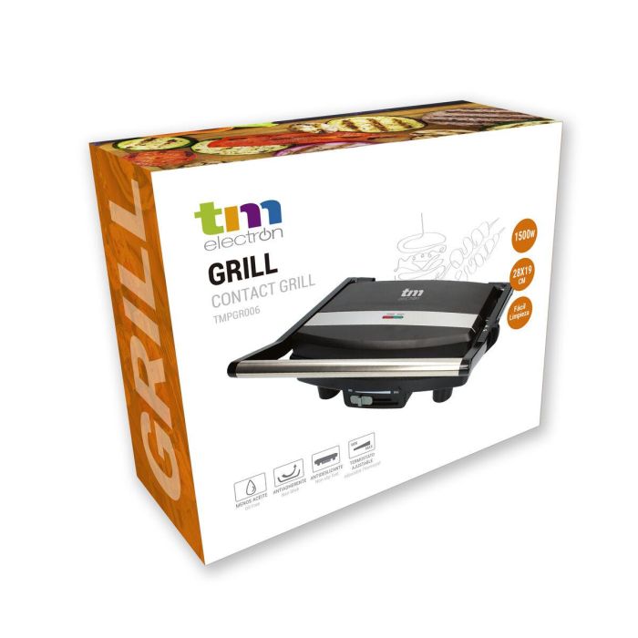 Plancha Grill TM Electron 1500 W 28 x 19 cm Acero 1