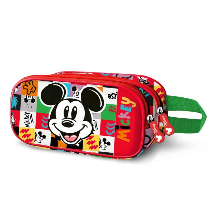 Estuche Portatodo 3D Doble Mood Disney Mickey Mouse Multicolor