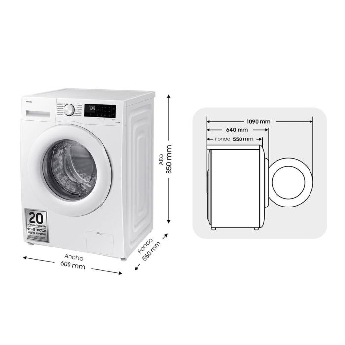 Lavadora Samsung WW11DG5B25TEEC 11 Kg 60 cm 1400 rpm 3 Lavadora Samsung WW11DG5B25TEEC 11 Kg 60 cm 1400 rpm 3