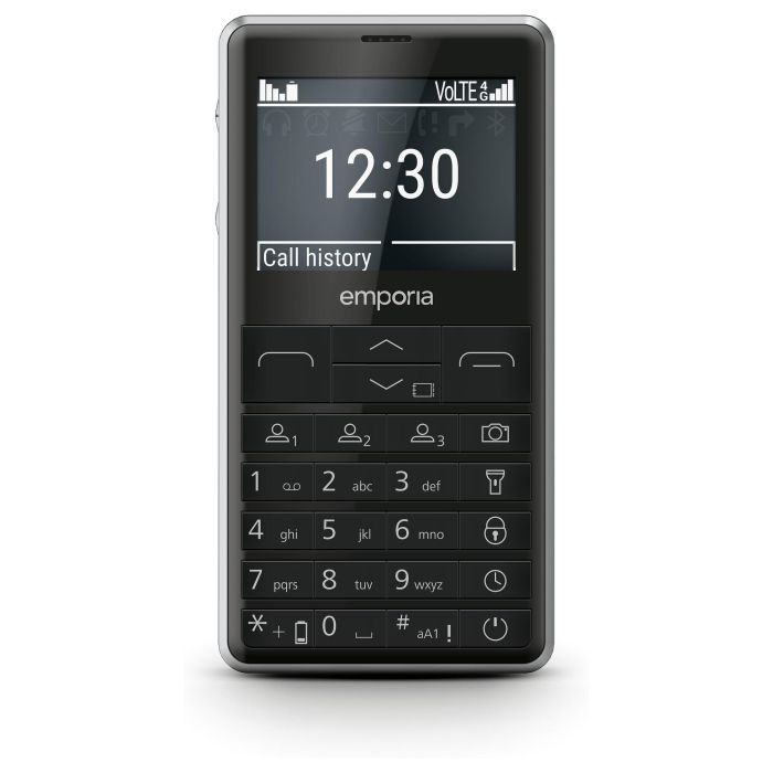 Emporia PRIME M76 LTE Teléfono Senior 4G con Teclado, Pantalla 2.31", Cámara 2 MP, 64 MB RAM, 128 MB ROM, 1400 mAh, Color Negro