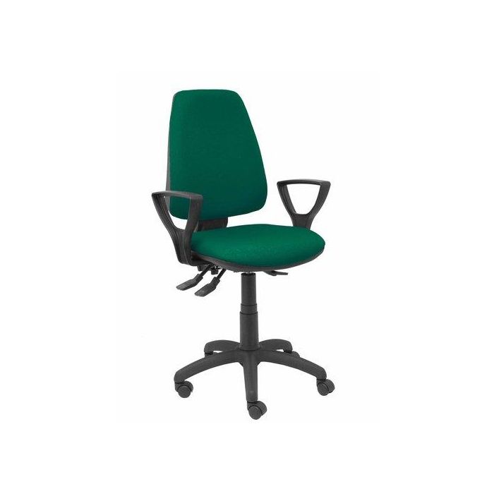 Silla Piqueras Y Crespo Elche S Brazos Fijos Mecanismo Asincro De Doble Maneta Gran Confortabilidad Regulable En Altura Ruedas Nylon Asiento Y Respaldo Tapizado Bali Verde Botella