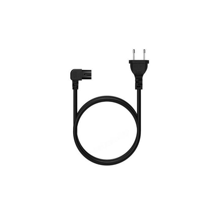 AISENS - CABLE ALIMENTACION ACODADO FORMA 8, CEE7/16/M-C7/H, NEGRO, 1.8M 2