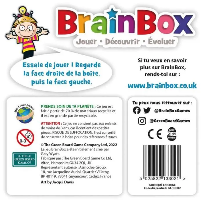 Asmodee BrainBox Animales Juego de Observación y Memoria para 1+ Jugadores, Desde 8 Años en Francés 2
