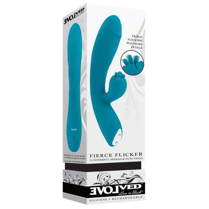 Vibrador Punto G Evolved Fierce Flicker Azul 1