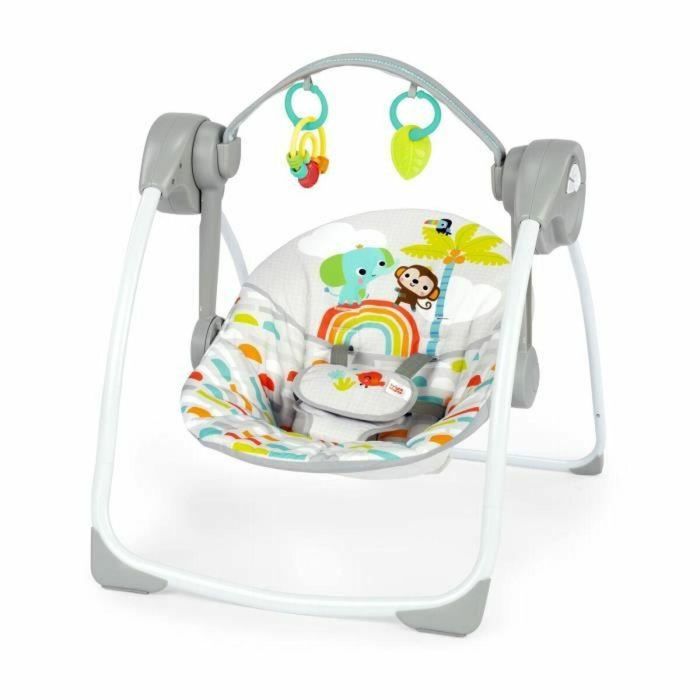 Bright Starts BRI0074451130692 Columpio Portátil Automático para Bebé con Música, Compacto - Playful Paradise, desde el Nacimiento Bright Starts BRI0074451130692 Columpio Portátil Automático para Bebé con Música, Compacto - Playful Paradise, desde el Nacimiento