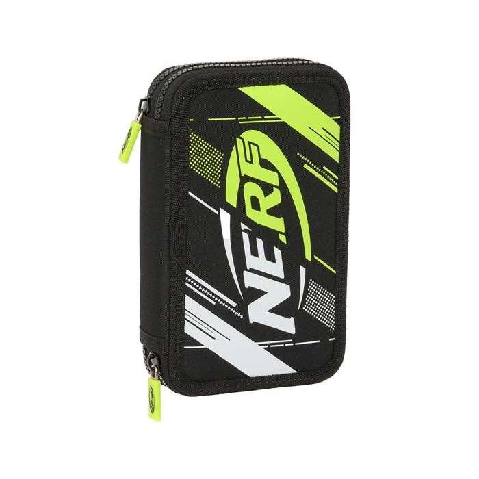 Plumier Doble Nerf Get ready Negro 12.5 x 19.5 x 4 cm (28 piezas) 1