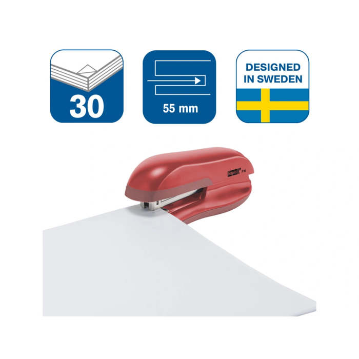 Grapadora Rapid F16 (30H) Rojo Iridiscente 1