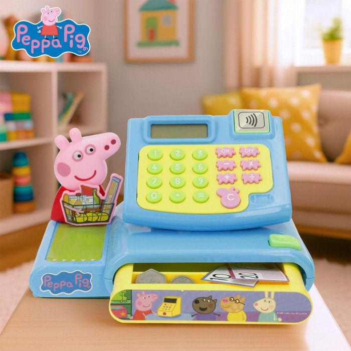 Peppa Pig Caja Registradora Juguete con Sonidos - Educativo e Interactivo para Niños +2 Años, Incluye Múltiples Idiomas (Español, Inglés y Más) 7