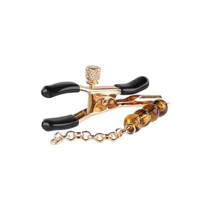 Cadena Con Pinzas Para Pezones Sportsheets Amber Beaded 12 Cadena Con Pinzas Para Pezones Sportsheets Amber Beaded 12
