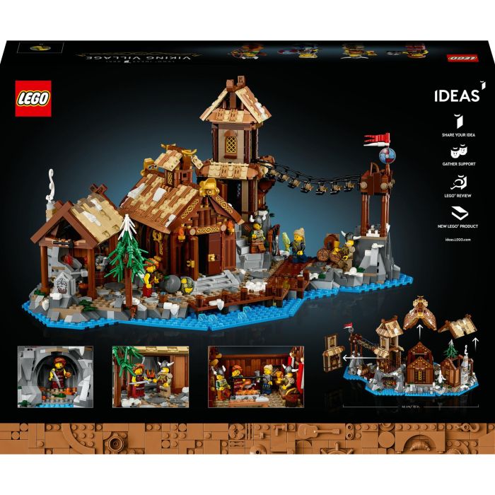 LEGO Ideas 21343 Poblado Vikingo, Juego de Construcción para Adultos con 2103 Piezas, Maqueta para Construir, Modelo para Decoración