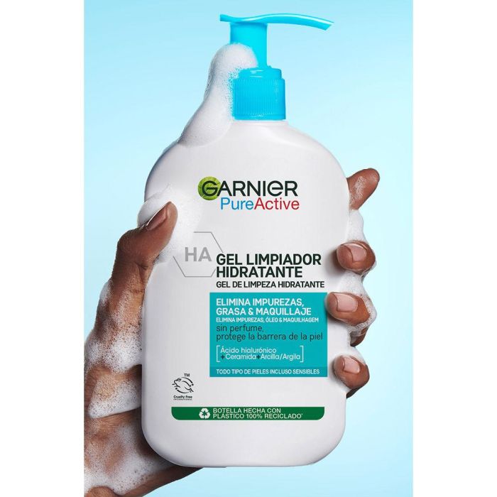Garnier PURE ACTIVE Limpiador Hidratante Gel para Impurezas, Grasa y Maquillaje - Limpieza Profunda e Hidratación Equilibrada, 250 ml 3