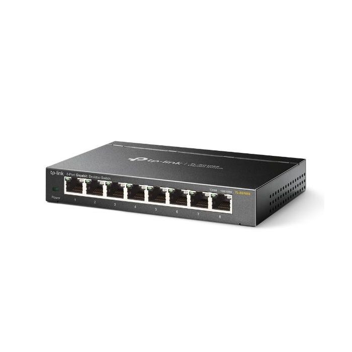 Tp-link Switch 8 Puertos Gigabit Tl-Sg108S 10, 10/100/1000 Mbps, Green Ethernet, QoS, Plug and Play