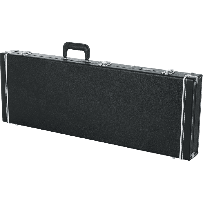 GATOR Estuche Rígido de Madera GW Deluxe para Guitarra Eléctrica Negra - Interior de Vellón