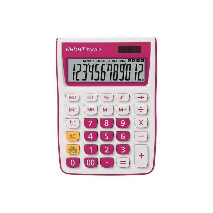 Calculadora Sobremesa Rebell 12 Digitos Sdc-912 Rosa