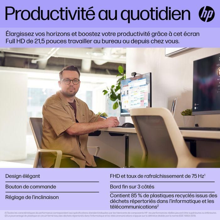 HP Monitor P22h G5 / 21,5" / FHD / VGA-HDMI-DisplayPort / Regulable Altura 9 HP Monitor P22h G5 / 21,5" / FHD / VGA-HDMI-DisplayPort / Regulable Altura 9