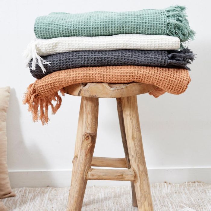 Home Deco Factory Manta Gofrada Amarillo Mostaza 170x250 cm 100% Algodón 6 Home Deco Factory Manta Gofrada Amarillo Mostaza 170x250 cm 100% Algodón 6