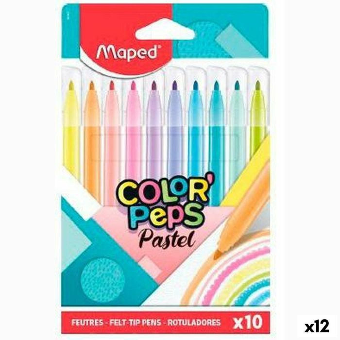Set de Rotuladores Maped Color' Peps Multicolor 10 Piezas (12 Unidades) 0 Set de Rotuladores Maped Color' Peps Multicolor 10 Piezas (12 Unidades) 0