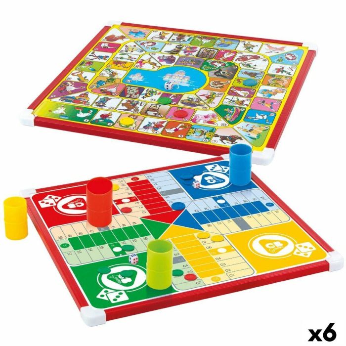 Tablero de Parchís y Oca Colorbaby 32 x 32 x 1 cm (25 Piezas) (6 Unidades) Tablero de Parchís y Oca Colorbaby 32 x 32 x 1 cm (25 Piezas) (6 Unidades)