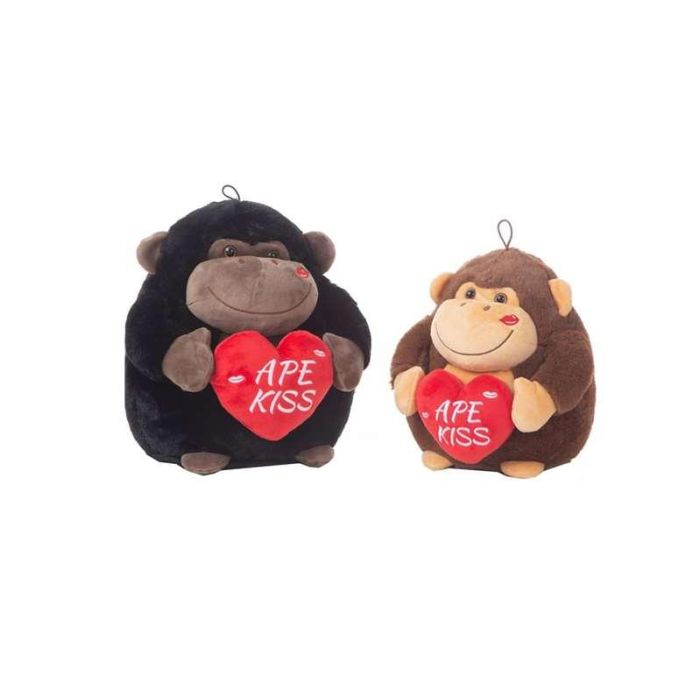 Peluche gorila boli corazón 32cm_2 stdos. 1 Peluche gorila boli corazón 32cm_2 stdos. 1