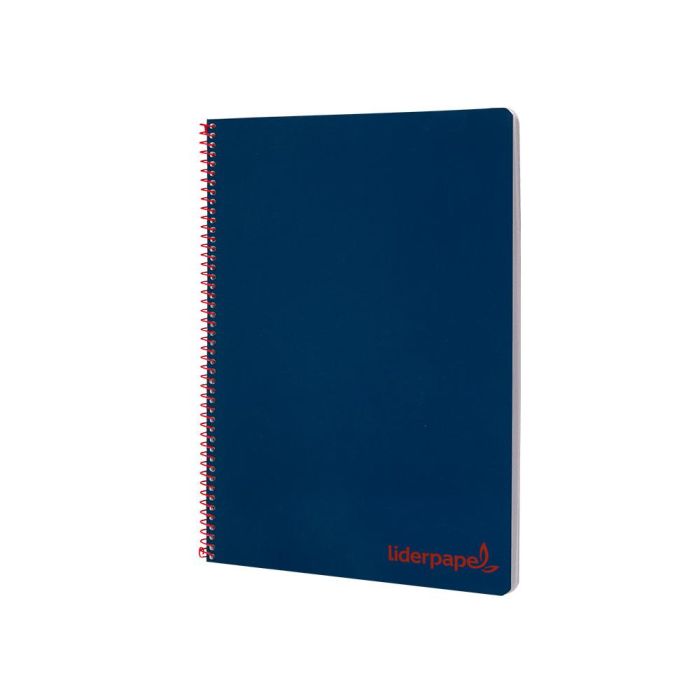 Cuaderno Espiral Liderpapel A4 Wonder Tapa Plastico 80H 90 gr Cuadro 4 mm Con Margen Color Azul Marino 5 unidades 2