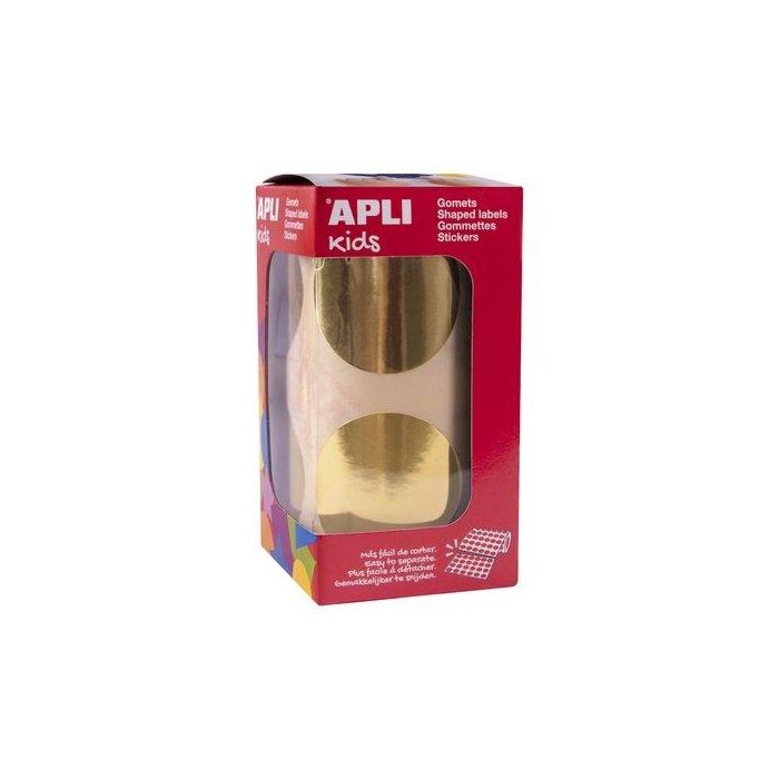 Gomets Apli Metalizados Rollo 59H Circulo Ø 45 Mm 354 Uds. (18483) Oro