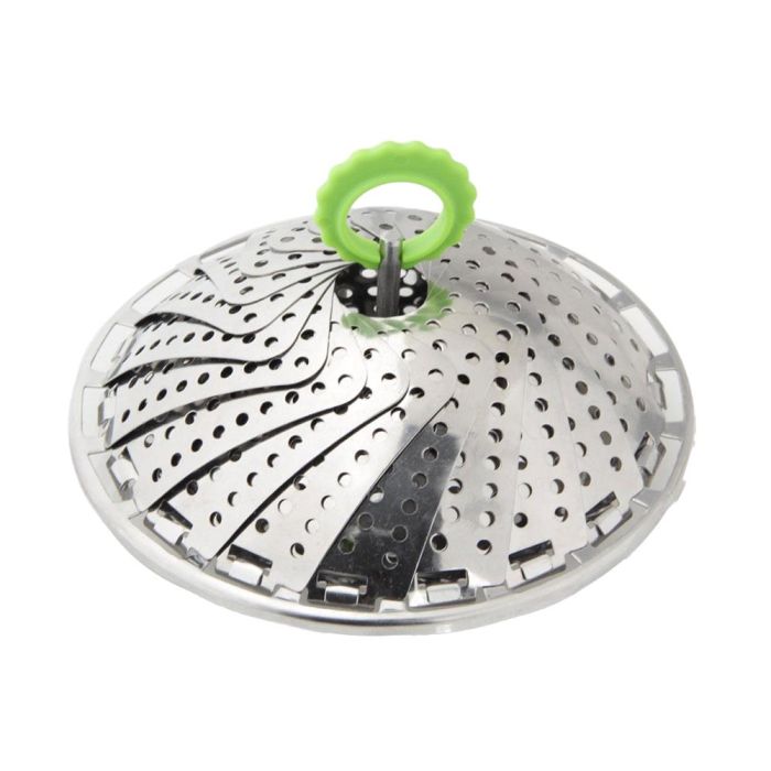 Fackelmann Profesional Food & more Cestillo para Cocción al Vapor Plegable Acero Inoxidable Ø13-24 cm 1