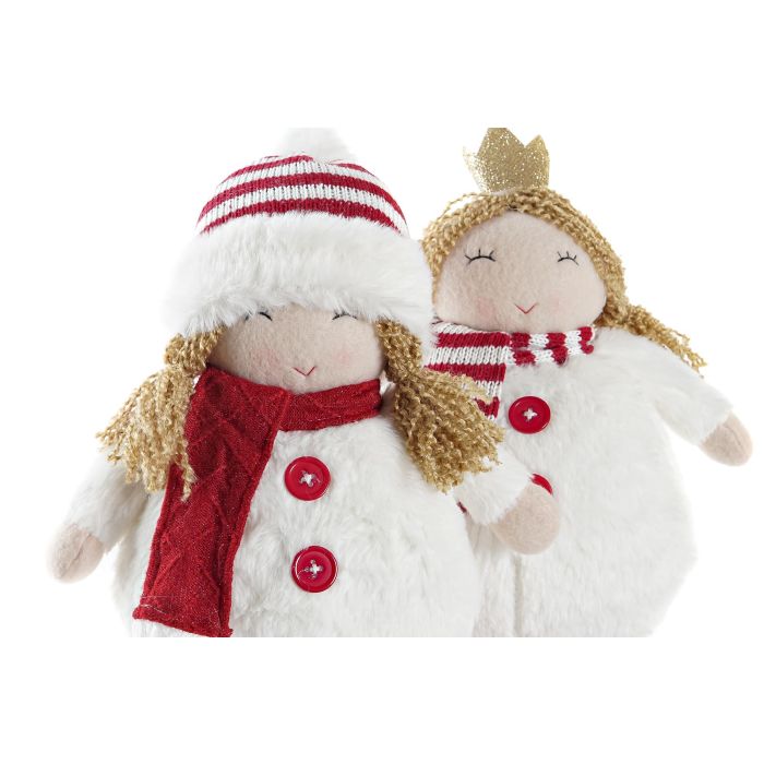 DKD Home Decor Figura de Navidad Tradicional para Niñas Poliester Rojo Blanco 11x28x17 cm (2 Unidades) 1 DKD Home Decor Figura de Navidad Tradicional para Niñas Poliester Rojo Blanco 11x28x17 cm (2 Unidades) 1