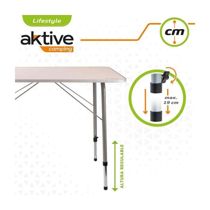Color Baby Mesa de Camping Regulable en Altura 80x60xh50/69 cm 6