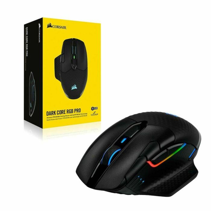 Ratón para juegos CORSAIR DARK CORE RGB PRO - 18.000 DPI - LED RGB - Óptico (CH-9315411-EU)