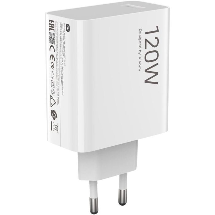 Xiaomi BHR9462EU Cargador de Pared 120W Máx. HyperCharge Combo (Type-A) con Cable USB Tipo-C