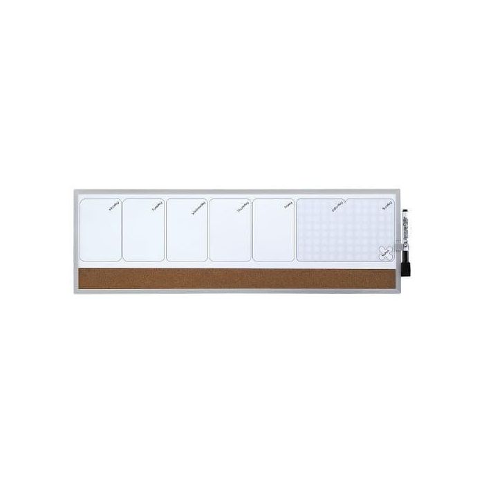 Planificador Semanal Nobo Magnetico + Tablero Corcho Horizontal Con Marco De Aluminio 585x190 mm 3 Planificador Semanal Nobo Magnetico + Tablero Corcho Horizontal Con Marco De Aluminio 585x190 mm 3