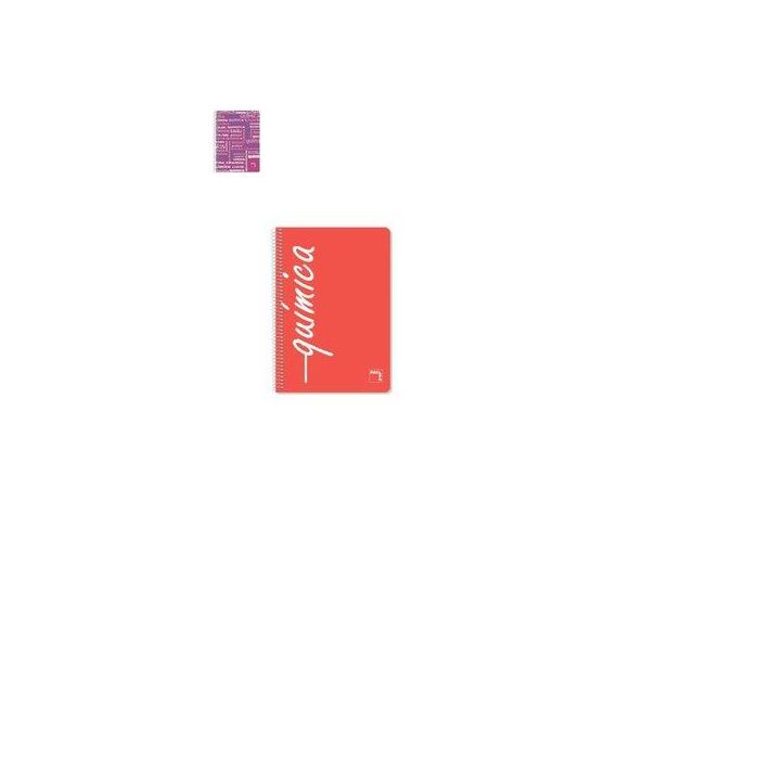 Pacsa Cuaderno Asignaturas 80H Folio 90 gr 4x4 mm Tapas Pp Pack 4 Ud "Química"