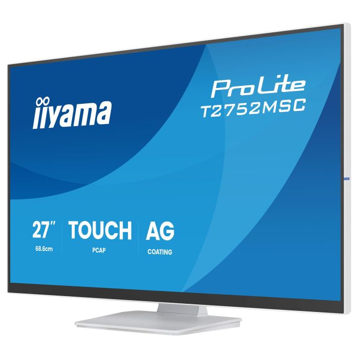 iiyama ProLite T2752MSC-W1AG Monitor 27" (68,6 cm) Full HD IPS 5 ms Táctil 10pt HDMI DisplayPort USB Blanco 12