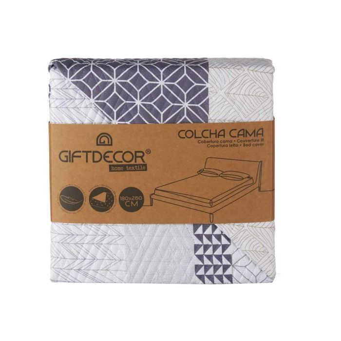 Colcha Cama Reversible 180X260 Hexagonos Giftdecor (6 Unidades) 2 Colcha Cama Reversible 180X260 Hexagonos Giftdecor (6 Unidades) 2