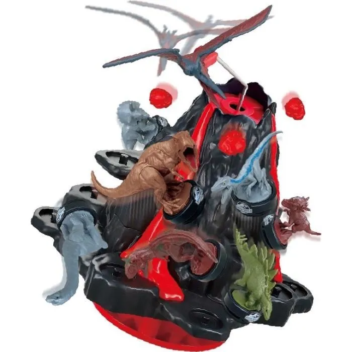 Epoch Jurassic World Shaky Volcano Juego 7509 con 8 Figuras de Dinosaurios