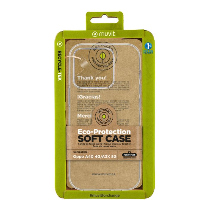 muvit for change funda compatible con Oppo A40 4G/A3X 5G transparente 0 muvit for change funda compatible con Oppo A40 4G/A3X 5G transparente 0