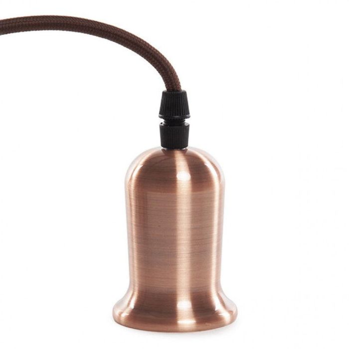 SC-MPL018 Lámpara Pendel E27 con Cable de Tela de 1000mm 0.75mm, Rosetón Metálico para Techo, Compatible Bombillas LED Filamento - Estilo Retro 1