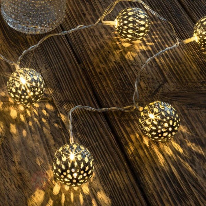 Decorative Lightning Guirnalda a pilas fija 10 leds blanco cálido 1,3m 1 Decorative Lightning Guirnalda a pilas fija 10 leds blanco cálido 1,3m 1