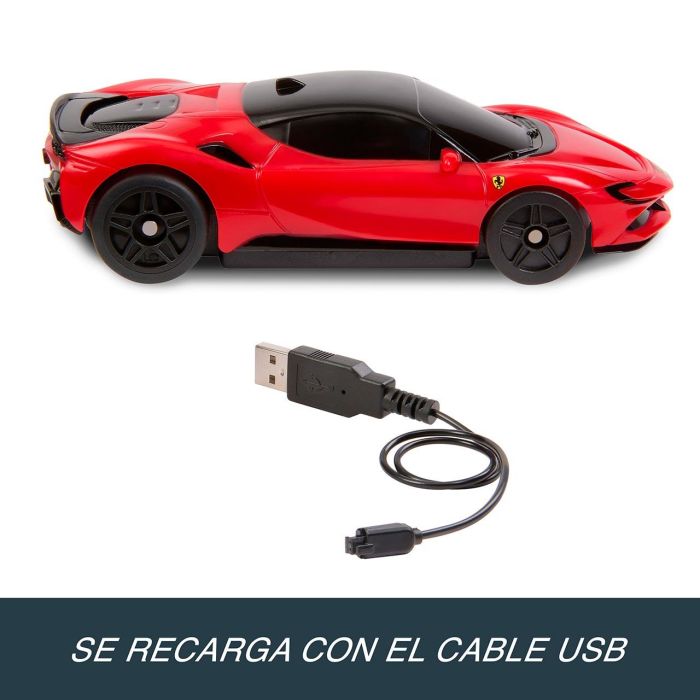 Hot Wheels Radio Control Ferrari SF90 Stradale Assetto Fiorano 1:64 JGD09 - Coche Teledirigido con Mando 2.4GHz para Carreras y Acrobacias 5