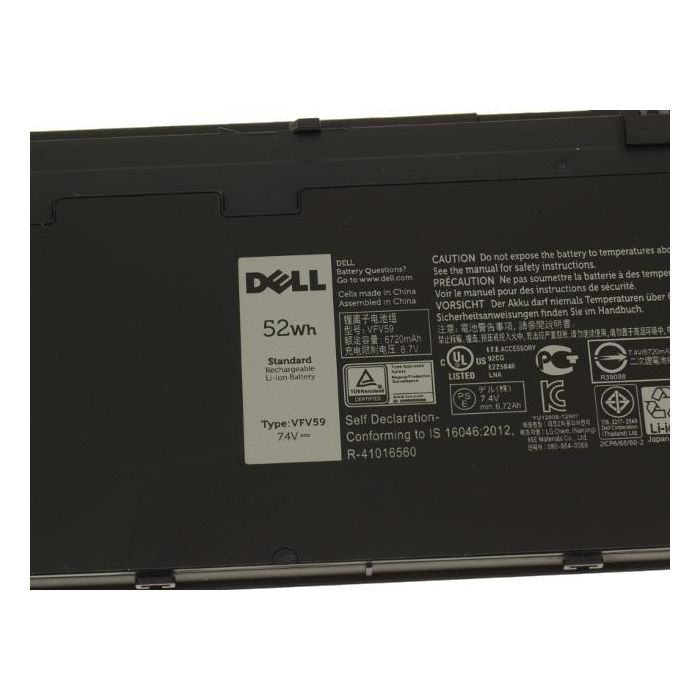 Dell Lithium ion, 4-cell, 52Wh 2 Dell Lithium ion, 4-cell, 52Wh 2