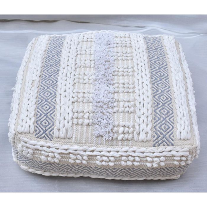Cojin Suelo Boho DKD Home Decor Blanco Gris 60 x 25 x 60 cm Cojin Suelo Boho DKD Home Decor Blanco Gris 60 x 25 x 60 cm
