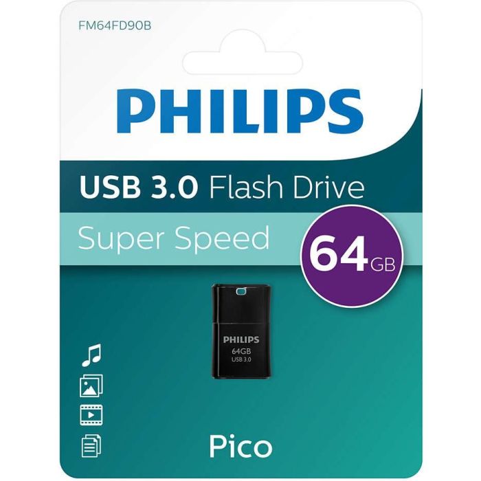 STICK Philips USB 3.0 64GB Pico Edition Midnight Black 2 STICK Philips USB 3.0 64GB Pico Edition Midnight Black 2