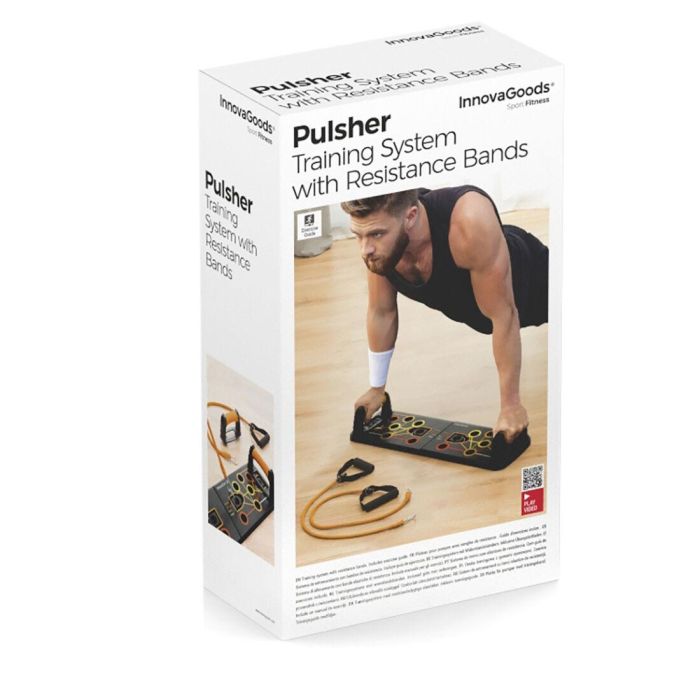 Tabla de Flexiones Push-Up con Bandas de Resistencia y Guía de Ejercicios Pulsher InnovaGoods 15