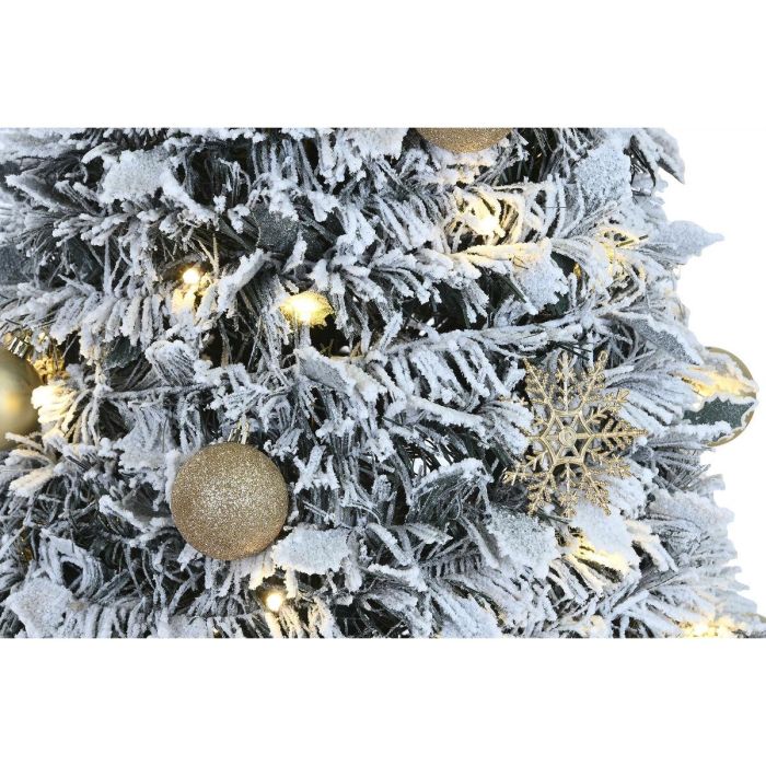 DKD Home Decor Árbol de Navidad Artificial Moderna Dorado Plegable y Desmontable, con Luces LED Integradas y PVC, 180 cm Alto x 71 cm Ancho 4