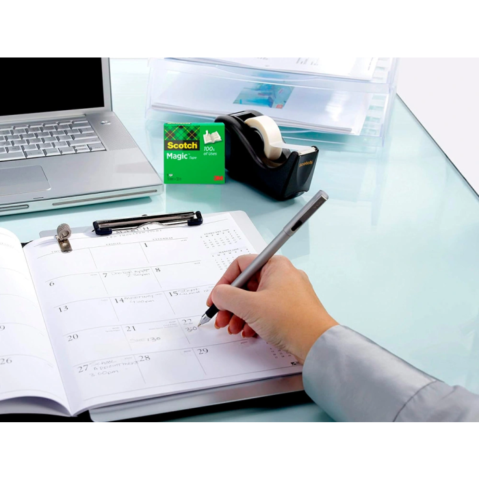 Scotch Cinta Adhesiva Invisible Rollo 19 mm x 33 m Caja Individual 3
