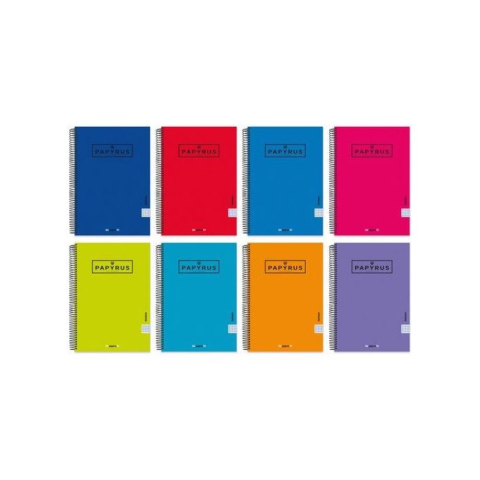 Bloc Papyrus Uniclas Tapa Extra Fº 80H Pauta 3.5 90G Rojo 5 unidades