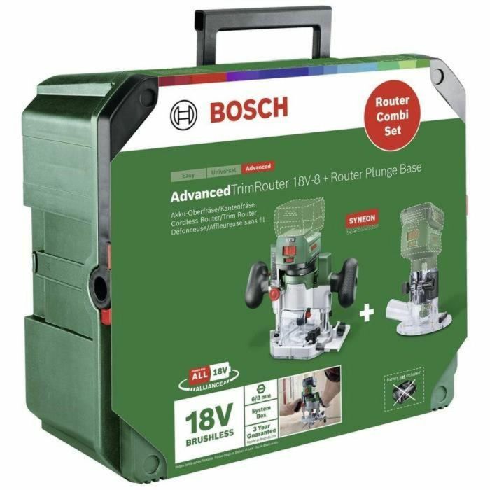 Bosch AdvancedTrimRouter 18V-8 Recortadora con base Router Plunge, sin batería