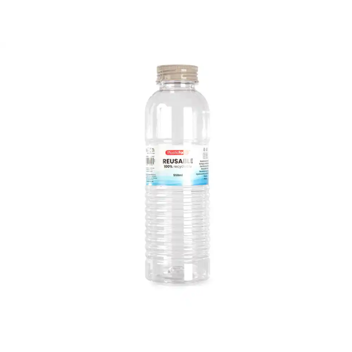Plasticforte Botella Portaliquidos Rio 550ml Plástico Reciclable Transparente 2 Plasticforte Botella Portaliquidos Rio 550ml Plástico Reciclable Transparente 2