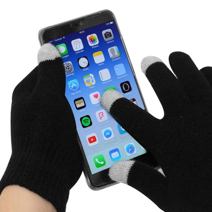 Sensly Par Guantes Táctiles Invierno Grand Froid Suaves para Teléfono Talla Única 1