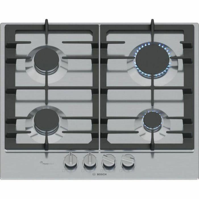 Bosch PCP6A5I90 Placa de Gas, Serie 6, 4 Fuegos, Acero Inoxidable, 52 x 58.2 x 4.5 cm Bosch PCP6A5I90 Placa de Gas, Serie 6, 4 Fuegos, Acero Inoxidable, 52 x 58.2 x 4.5 cm